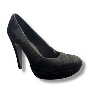 Franco Fortini Women’s Black Suede Platform Heels Size 6 | 3263